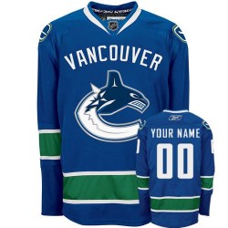 Reebok Vancouver Canucks Women's Customized Premier Navy Blue Home Jersey