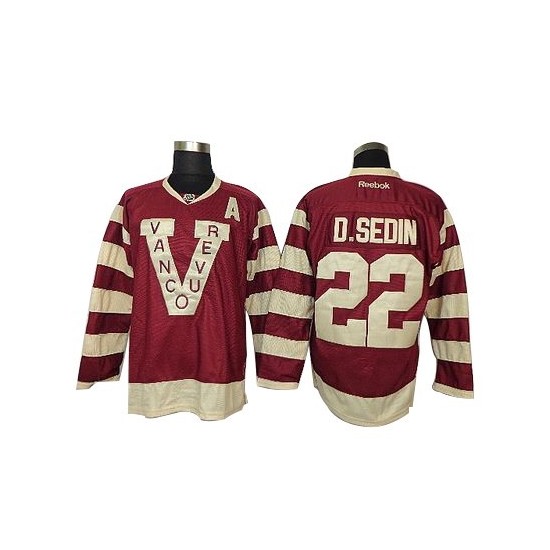 Vtg REEBOK CCM NHL #33 H. SEDIN CANUCKS JERSEY Hockey Mens 52 40th Patch