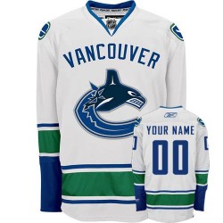 Reebok Vancouver Canucks Women's Customized Premier White Away Jersey