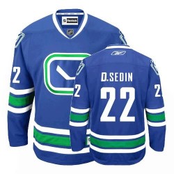 Youth Daniel Sedin Vancouver Canucks Reebok Premier Royal Blue New Third Jersey