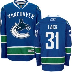 Youth Eddie Lack Vancouver Canucks Reebok Authentic Navy Blue Home Jersey
