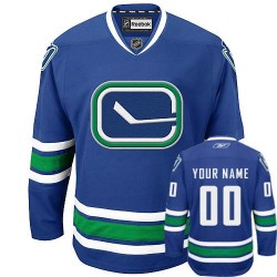 Reebok Vancouver Canucks Youth Customized Premier Royal Blue Third Jersey