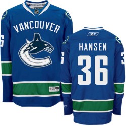 Jannik Hansen Vancouver Canucks Reebok Authentic Navy Blue Home Jersey