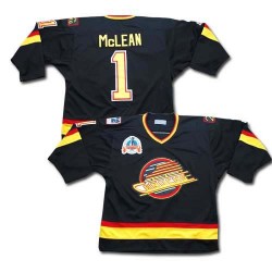 Kirk Mclean Vancouver Canucks CCM Premier Black Vintage Throwback Jersey