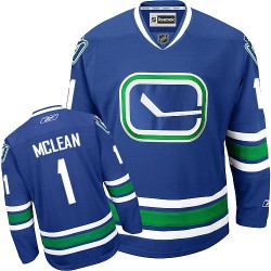 Kirk Mclean Vancouver Canucks Reebok Premier Royal Blue New Third Jersey