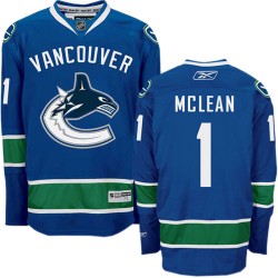 Kirk Mclean Vancouver Canucks Reebok Authentic Navy Blue Home Jersey
