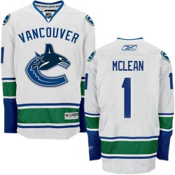 Kirk Mclean Vancouver Canucks Reebok Premier White Away Jersey