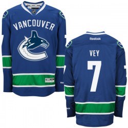 Linden Vey Vancouver Canucks Reebok Authentic Royal Blue Home Jersey