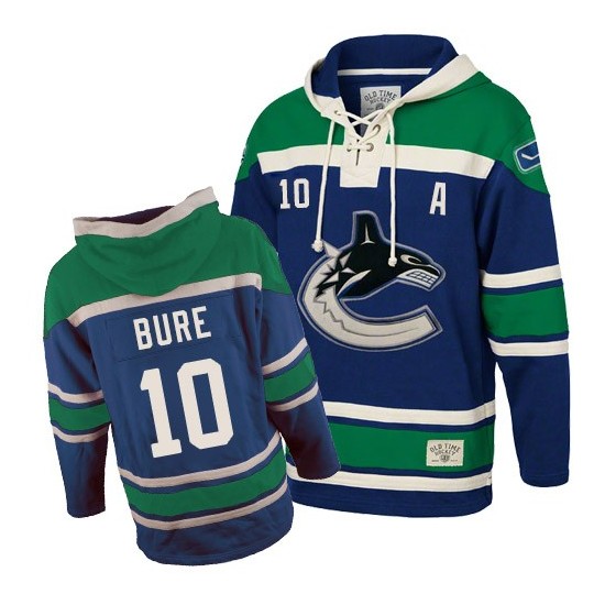 Pavel Bure Vancouver Canucks Premier Blue Old Time Hockey Sawyer Hooded Sweatshirt Jersey