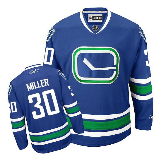 Youth Ryan Miller Vancouver Canucks Reebok Authentic Royal ...