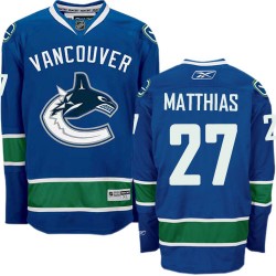 Shawn Matthias Vancouver Canucks Reebok Authentic Navy Blue Home Jersey