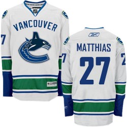 Shawn Matthias Vancouver Canucks Reebok Authentic White Away Jersey