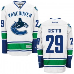 Tom Sestito Vancouver Canucks Reebok Authentic White Away Jersey