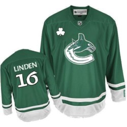Trevor Linden Vancouver Canucks Reebok Authentic Green St Patty's Day Jersey
