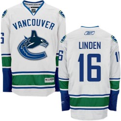 Trevor Linden Vancouver Canucks Reebok Authentic White Away Jersey