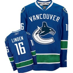 Youth Trevor Linden Vancouver Canucks Reebok Authentic Navy Blue Home Jersey