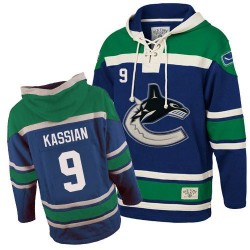 Zack Kassian Vancouver Canucks Authentic Blue Old Time Hockey Sawyer Hooded Sweatshirt Jersey