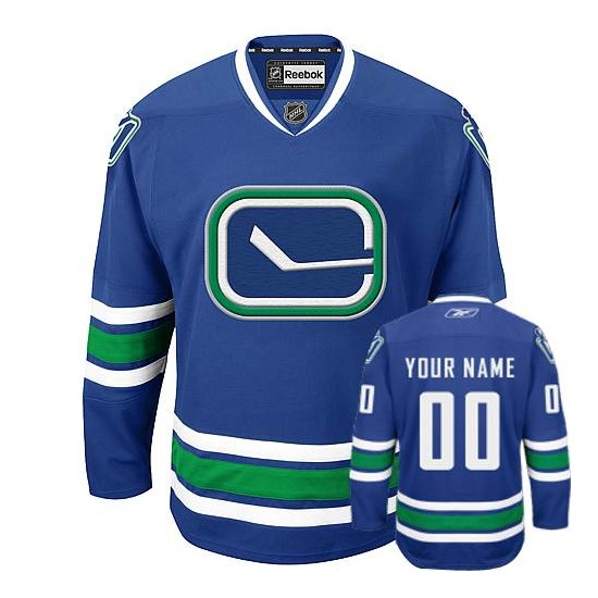 Reebok Vancouver Canucks Men's Customized Premier Royal Blue Third