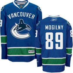 Alexander Mogilny Vancouver Canucks Reebok Authentic Navy Blue Home Jersey