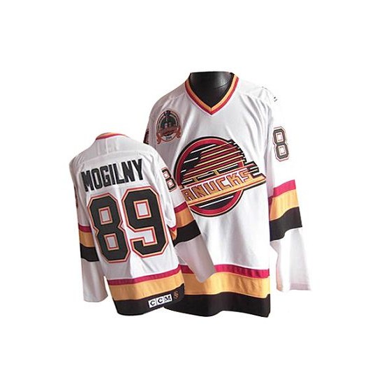 CCM Vancouver Canucks Throwback Vintage White Jersey