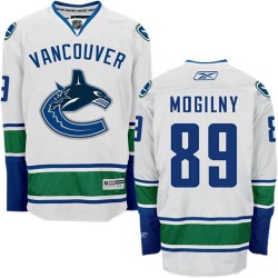 Alexander Mogilny Vancouver Canucks Reebok Authentic White Away Jersey