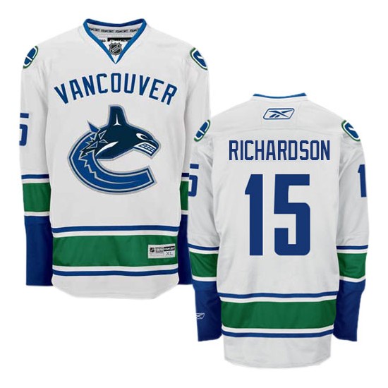 Brad Richardson Vancouver Canucks Reebok Premier White Away Jersey