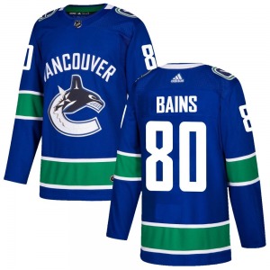 Arshdeep Bains Vancouver Canucks Adidas Authentic Blue Home Jersey