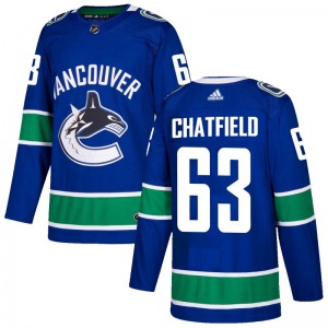 Jalen Chatfield Vancouver Canucks Adidas Authentic Blue Home Jersey