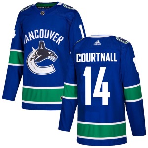 Geoff Courtnall Vancouver Canucks Adidas Authentic Blue Home Jersey