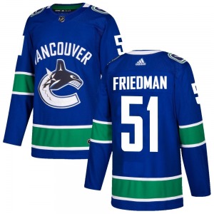 Mark Friedman Vancouver Canucks Adidas Authentic Blue Home Jersey