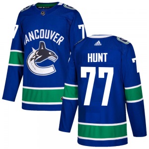 Brad Hunt Vancouver Canucks Adidas Authentic Blue Home Jersey