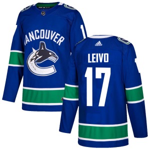 Josh Leivo Vancouver Canucks Adidas Authentic Blue Home Jersey