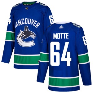 Tyler Motte Vancouver Canucks Adidas Authentic Blue Home Jersey