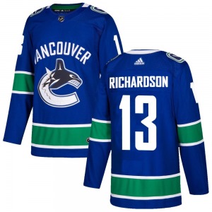 Brad Richardson Vancouver Canucks Adidas Authentic Blue Home Jersey