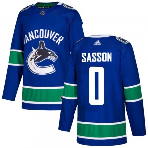 Max Sasson Vancouver Canucks Adidas Authentic Blue Home Jersey