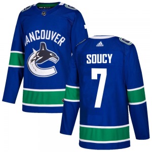 Carson Soucy Vancouver Canucks Adidas Authentic Blue Home Jersey
