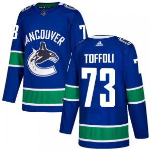 Tyler Toffoli Vancouver Canucks Adidas Authentic Blue ized Home Jersey