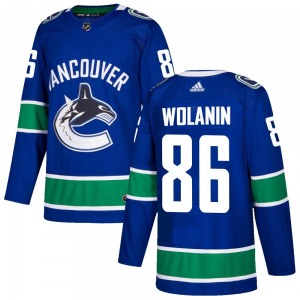 Christian Wolanin Vancouver Canucks Adidas Authentic Blue Home Jersey