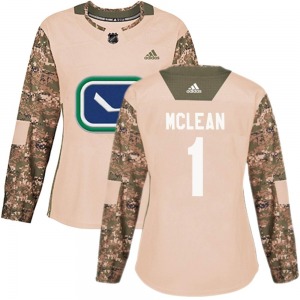 Women's Kirk Mclean Vancouver Canucks Adidas Authentic Camo Veterans Day Practice Jersey