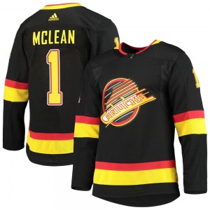 Kirk Mclean Vancouver Canucks Adidas Authentic Black Alternate Primegreen Pro Jersey
