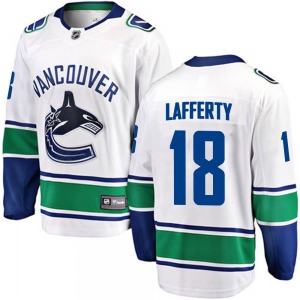 Sam Lafferty Vancouver Canucks Fanatics Branded Breakaway White Away Jersey