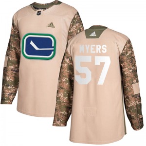 Tyler Myers Vancouver Canucks Adidas Authentic Camo Veterans Day Practice Jersey