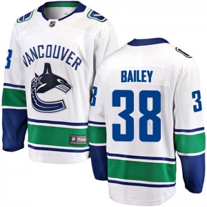 Youth Justin Bailey Vancouver Canucks Fanatics Branded Breakaway White Away Jersey