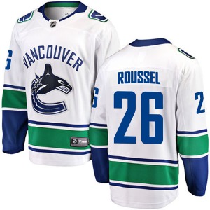 Youth Antoine Roussel Vancouver Canucks Fanatics Branded Breakaway White Away Jersey