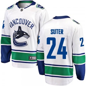 Youth Pius Suter Vancouver Canucks Fanatics Branded Breakaway White Away Jersey