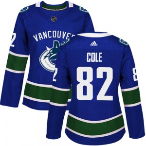 Women's Ian Cole Vancouver Canucks Adidas Authentic Blue Home Jersey