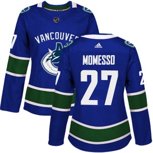 Women's Sergio Momesso Vancouver Canucks Adidas Authentic Blue Home Jersey