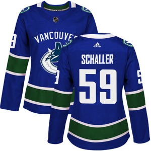 Women's Tim Schaller Vancouver Canucks Adidas Authentic Blue Home Jersey