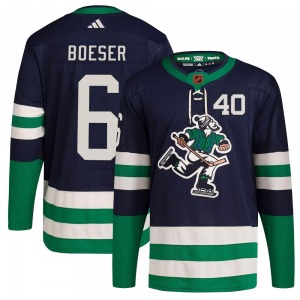 Youth Brock Boeser Vancouver Canucks Adidas Authentic Navy Reverse Retro 2.0 Jersey
