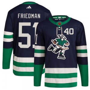 Youth Mark Friedman Vancouver Canucks Adidas Authentic Navy Reverse Retro 2.0 Jersey